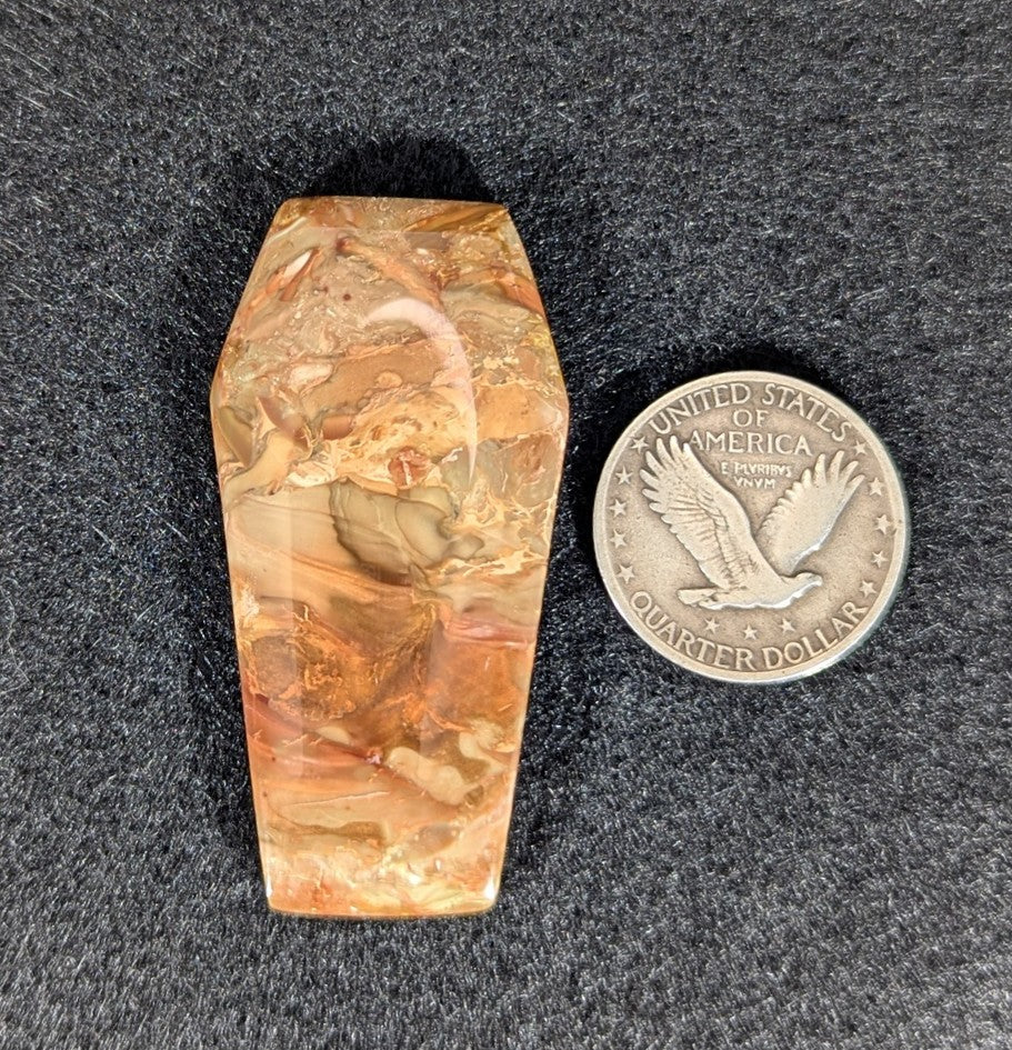 Carrasite Picture Jasper Coffin Shaped