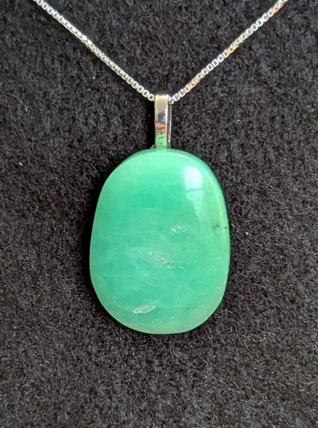 Chrysoprase Pendant with Bail