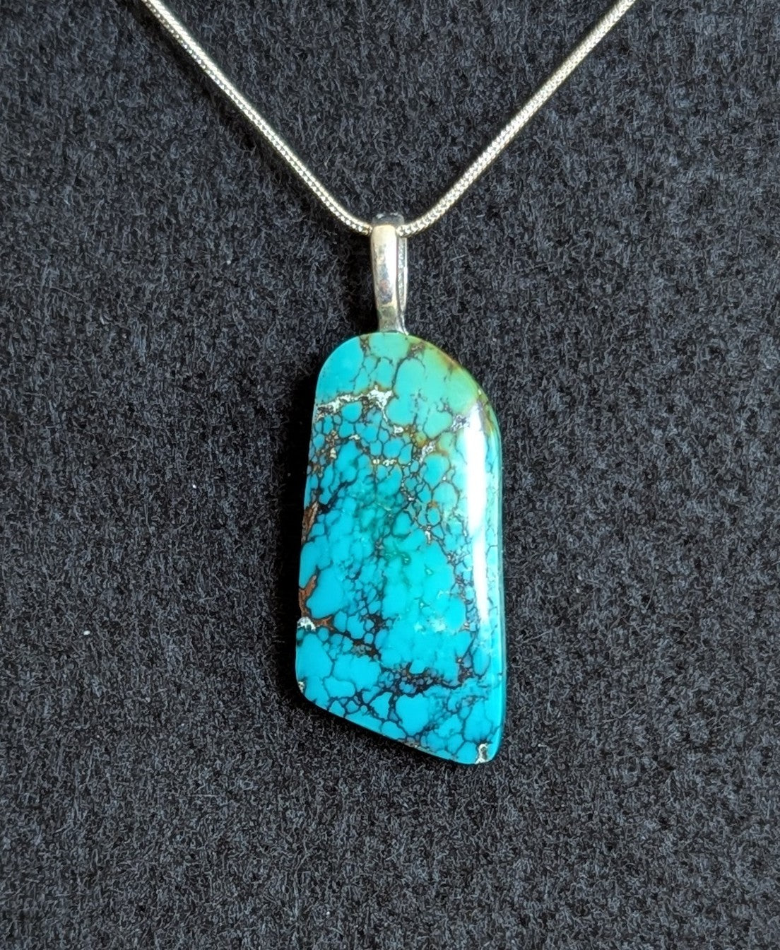 Freeform Copper King Cabochon Pendant with chain