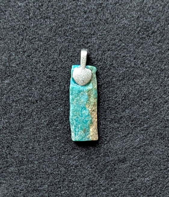 Fox Turquoise Pendant with silver chain