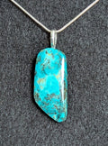Ithaca Peak Turquoise Cabochon Pendant with chain