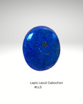 Deep Blue Lapis Lazuli Cabochon with Pyrite Inclusions