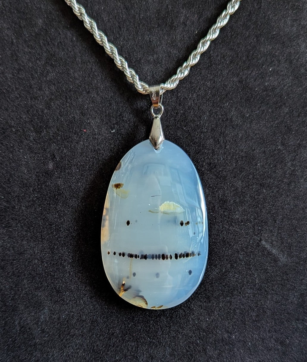 Montana Moss Agate Pendant with chain