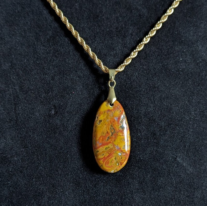 Morocco Jasper Agate Pendant with chain