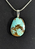 Beautiful Number 8 Turquoise Cabochon Pendant with chain