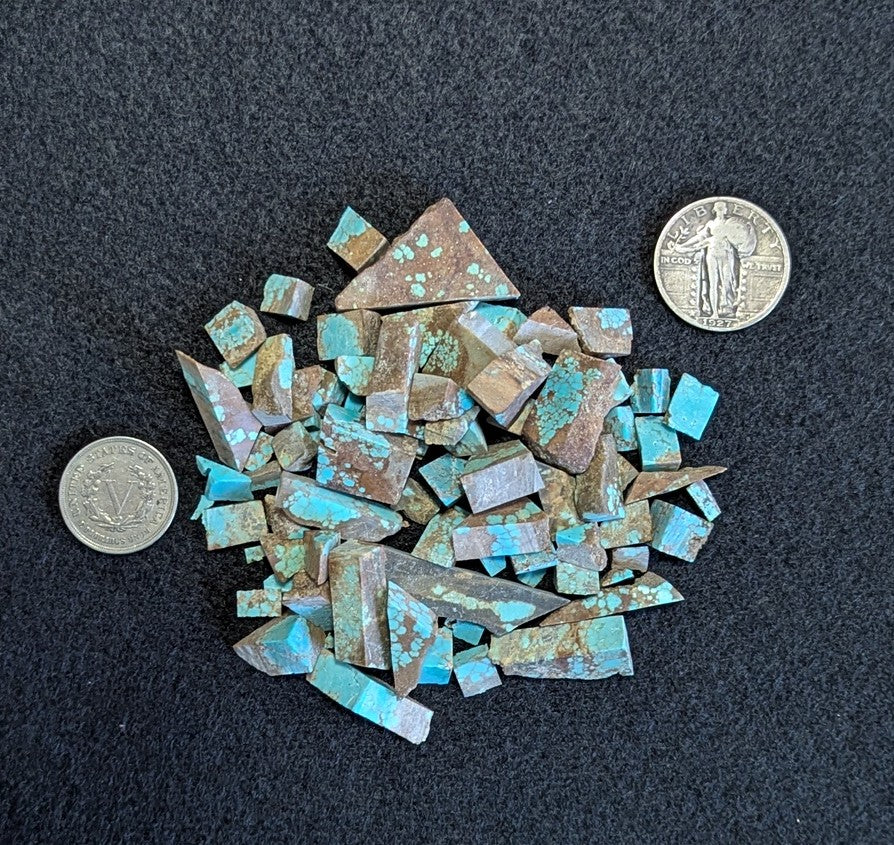 Number 8 Turquoise stabilized "cuttings"
