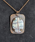 Porcelain Jasper Pendant with chain