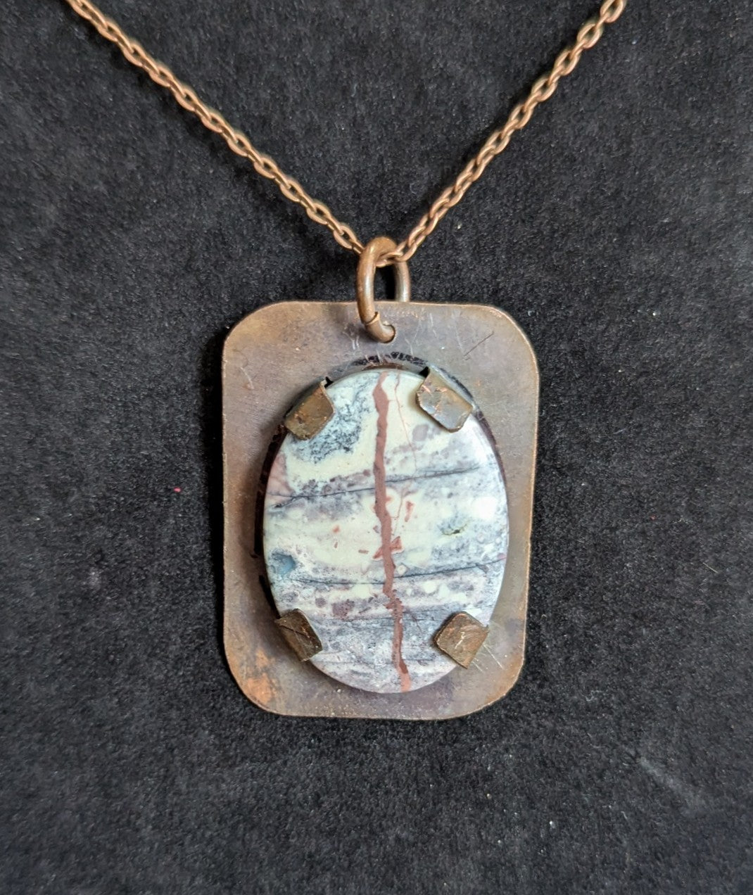 Porcelain Jasper Pendant with chain
