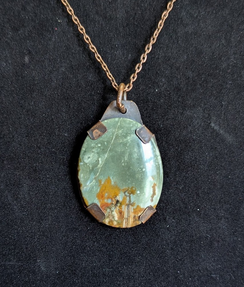 Rocky Butte Picture Jasper Pendant with chain