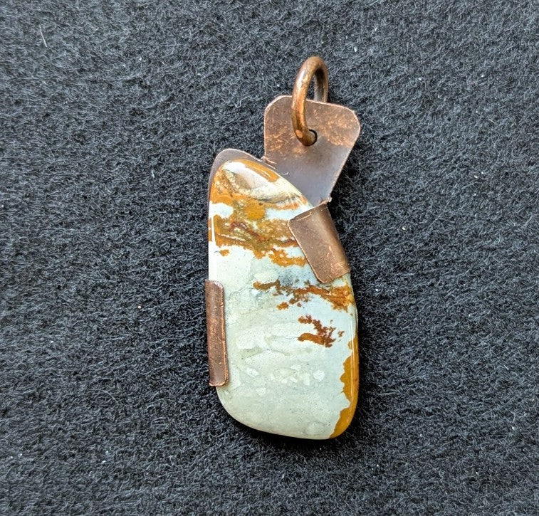 Rocky Butte Picture Jasper Pendant with Copper Chain