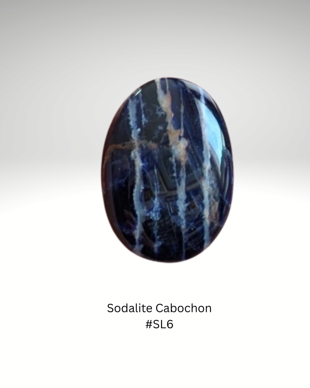 Deep Blue Oval Sodalite Cabochon