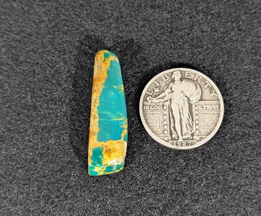 Turquoise Mountain Cabochon Pendant with chain