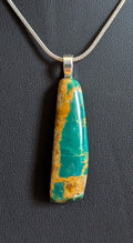 Turquoise Mountain Cabochon Pendant with chain