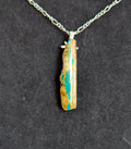 WildEdge Polychrome Kingman Turquoise Cabochon Pendant with 18" chain
