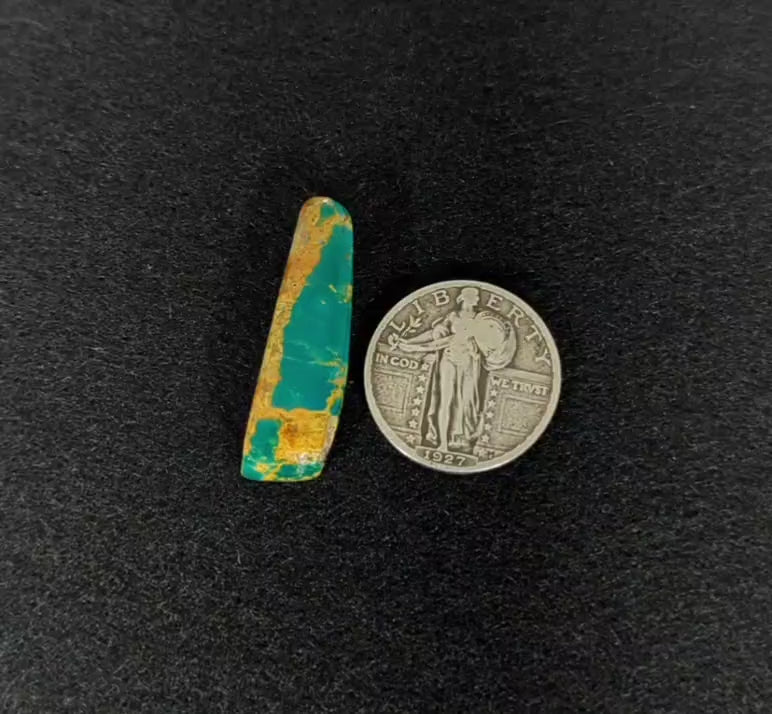 Turquoise Mountain Cabochon Pendant with chain