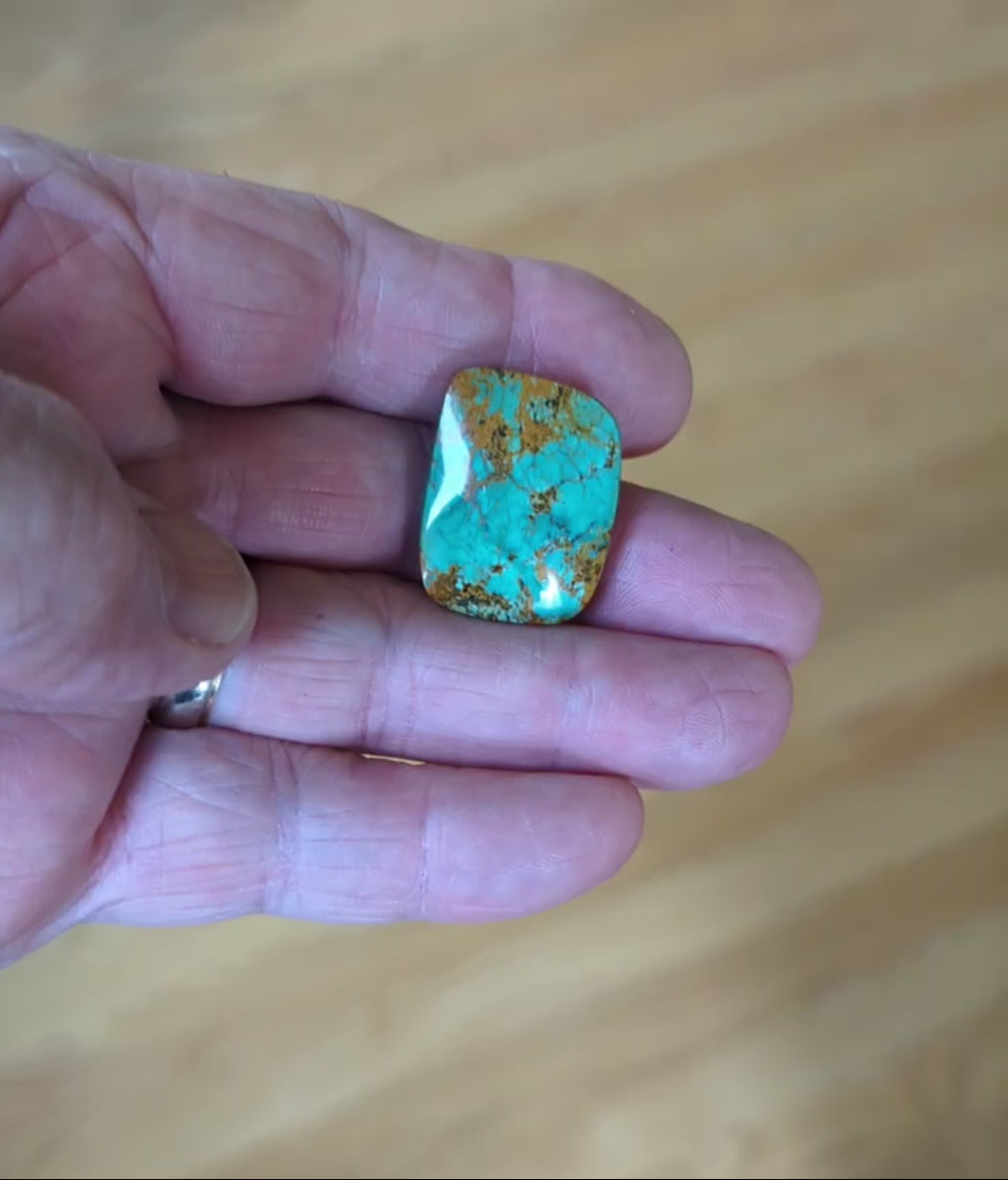 Polychrome Kingman Turquoise Cabochon