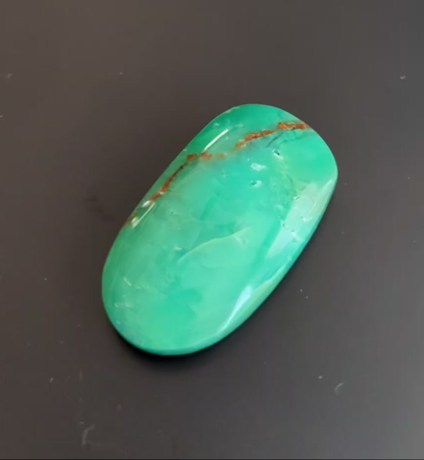 Large, Intriguing Australian Chrysoprase Cabochon